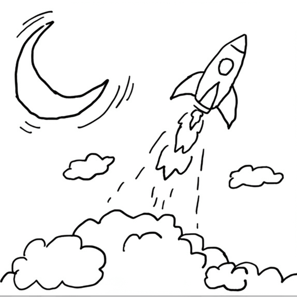 Original sketch for Rocket Brand Evolution